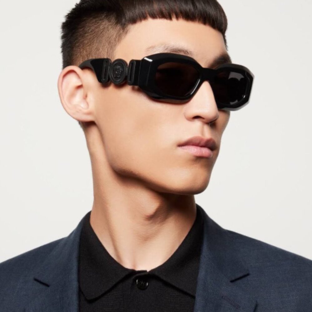 NEW VERSACE VE4425U 5360/87 MEDUSA UNISEX SUNGLASSES BLACK MOD 4425U 5360/87